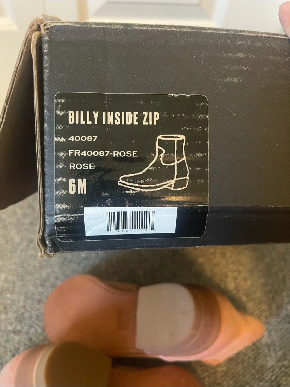 NIB Frye Billy Inside Zip Suede Boots Pink Blush Short Booties Size 6M